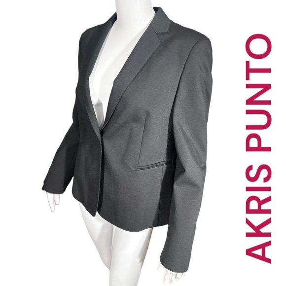 AKRIS BLACK PUNTO BLAZER (SZ 12) (EUC) - Picture 2 of 9